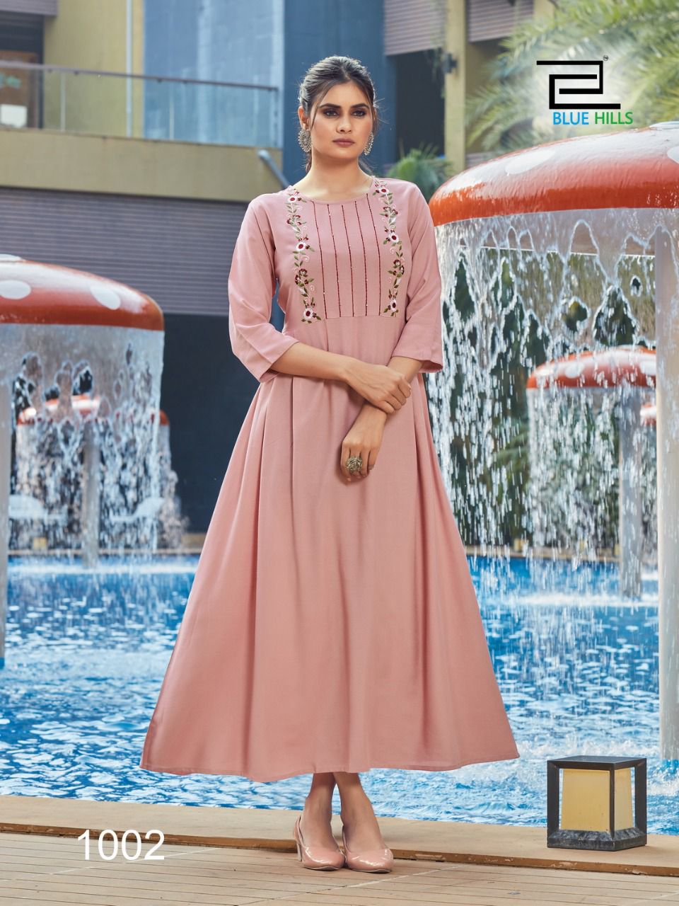 Blue Hills Eye Catching Fancy Designer Ethnic Wear Anarakali Kurti Collection